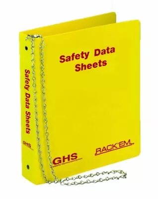 Horizon 3013 English MSDS Binder 3 Ring Red On Yellow Holds 600 Sheets • $30.01