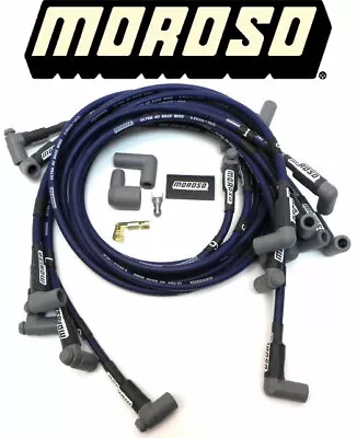 Moroso 73616 Sleeved Ultra 40 Spark Plug Wires BBC Chevy 454 Under Header HEI • $226.99