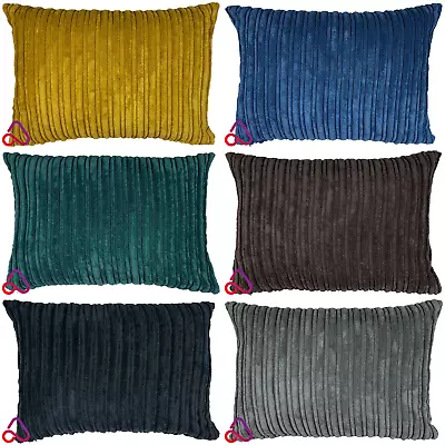 Rectangle Jumbo Cord Cushion Cover Soft Feel Handmade Pillow Case Sofa Bed Decor • £11.19