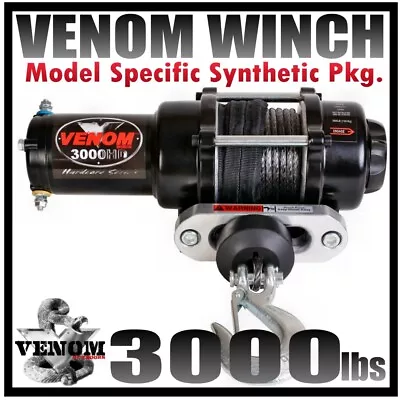 3000lb Venom Atv Winch Yamaha 07-14 350 400 450 Grizzly • $229.99