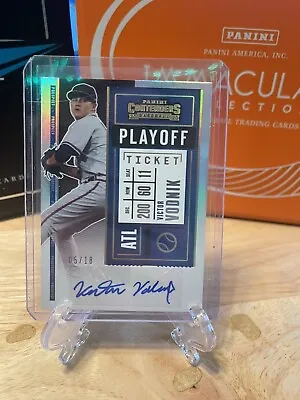 2020 Contenders Playoff Ticket Victor Vodnik Auto #/18 Braves • $15