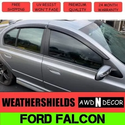 $54.99 • Buy Weather Shields, Weathershields Suit For Ford Falcon BA BF Sedan 02-08 Tinted