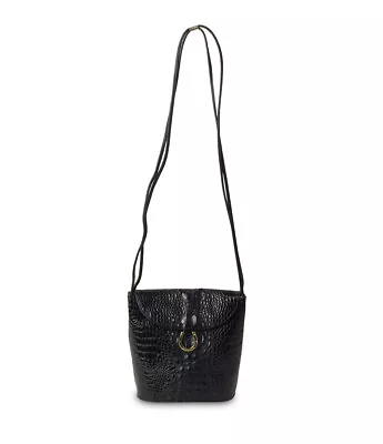 Pourchet Crocodile Embossed Leather Shoulder Bag • $50