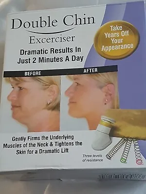 Double Chin Neck Exerciser Firms & Tighten Skin Jawline Tension Massager NIB • £7.90