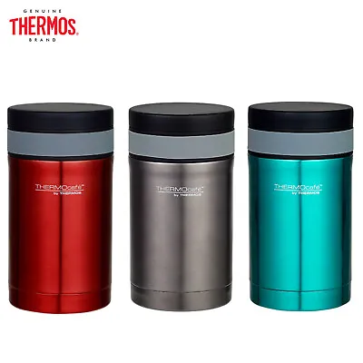 New THERMOS S/Steel Vacuum Insulated Food Jar 500ml W/ Spoon Red Smoke Teal • $27.99