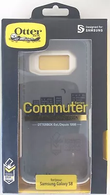 Samsung Galaxy S8+ Otter Box COMMUTER  Series Black Case Brand New WHITE • $30