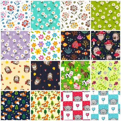 Polycotton Fabric Quality Craft Material Fat Quarter Metre Flower FLORAL NOVELTY • £2.70