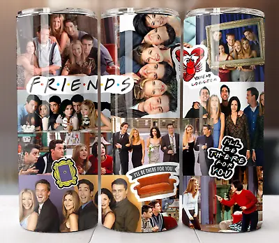 Friends TV Show 20oz Insulated Tumbler Stainless Steel Cup Mug Lid Straw • $19.95