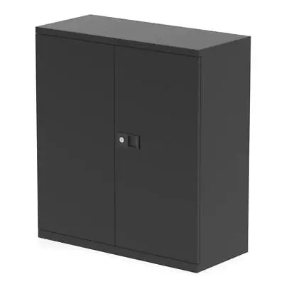 £291.15 • Buy Qube By Bisley 2 Door Stationery Cupboard With Shelf Black BS0024