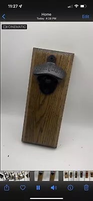 Handmade Wooden Magnetic Fridge Bottle Opener (Colors May Vary) • $15