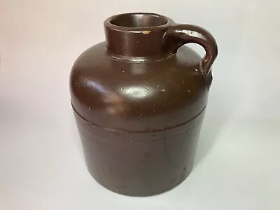 Macomb Pottery Co. 7  Molded Brown Jug Bottom Marked • $84.95