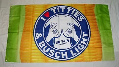 Busch Light 3'x5' Flag Banner Garage Bar Dorm Shop Wall Man Cave Beer • $14.94