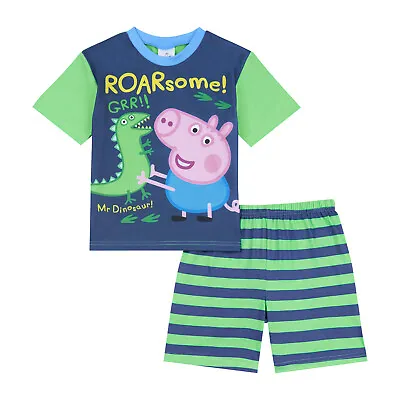 £10.95 • Buy George Pig Boys Pyjamas Short Pjs, Official George Pig Nightwear