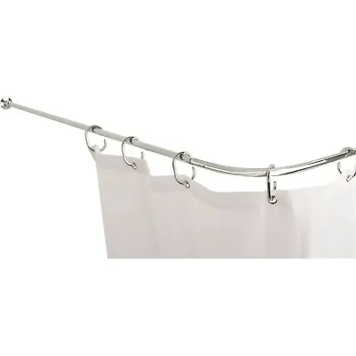 £29.95 • Buy CROYDEX FINELINE SHOWER CURTAIN ROD/RAIL,4 WAYS TO FIT Ideal For Cubical & Bath 