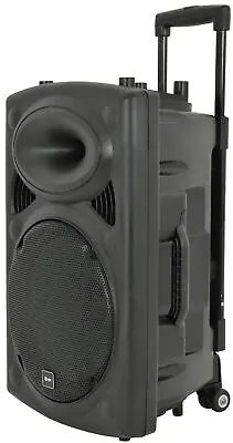QTX QR12PA 200W 12  Portable PA With USB/SD And 2x VHF Mics • £199.92