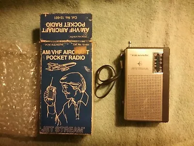 Vintage Realistic Am/vhf Aircraft Pocket Radio~model 12-601 Original Box Works • $24.99