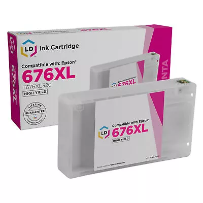 LD Ink Replacement Epson 676XL T676XL320 HY Magenta WorkForce WP-4020 WP-4530 • $11.99