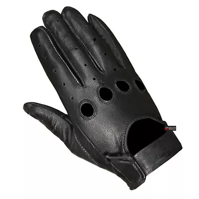 New Biker Police Leather Motorcycle Driving Riding Racing Gloves Real Natural • $17.99