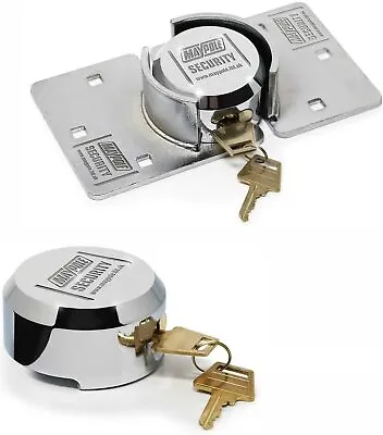 Maypole Added Security Heavy Duty Van Door Lock With Chrome Hasp Fixing & Locks • £22.99