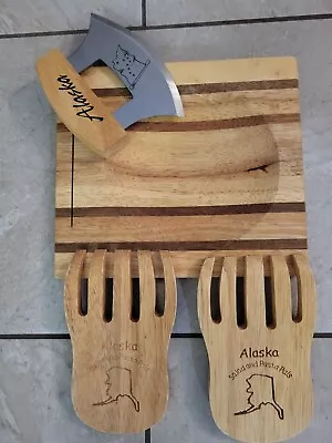 The ULU Kitchen 8  Chopping Bowl & 6  Knife - Alaska Grizzly Paws Eskimo Cutter • $12.99