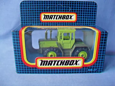 Matchbox MB27 Tractor In Green - MERCEDES MB TRAC 1600 - Sealed New - 1990. • £3.26