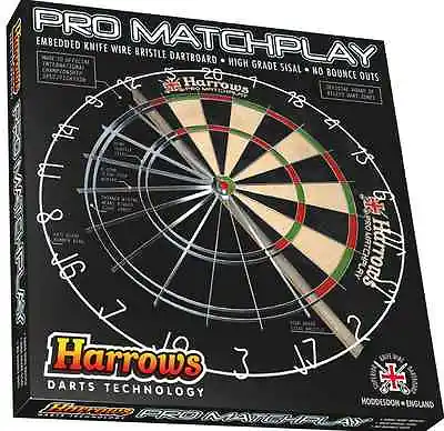 Harrows Pro Matchplay Dartboard - Steel Tip Bristle Dart Board • £38.99