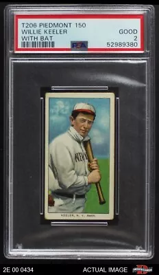 1909 T206 Willie Keeler Batting Yankees HOF VARIATION PSA 2 - GOOD • $800