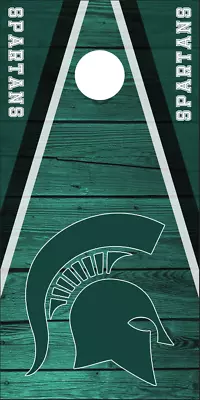 Michigan State Spartans (2PCS) Cornhole Board Wraps Decals Vinyl Sticker • $49.98