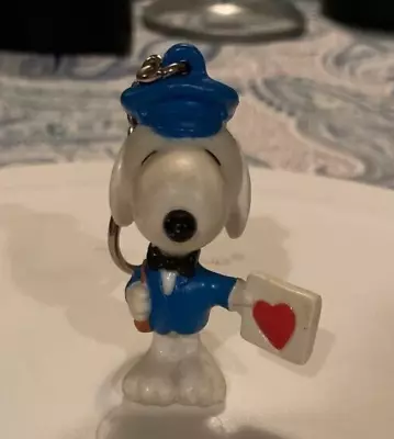 SNOOPY Mail Man Valentine’s Day Keychain Figurine Vintage PEANUTS Magnetic 2.5  • $4.95