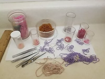 Vintage Lot Of Micro Glass Seed Beads/ Misc Beads For Crafting Jewelry Etc • $15