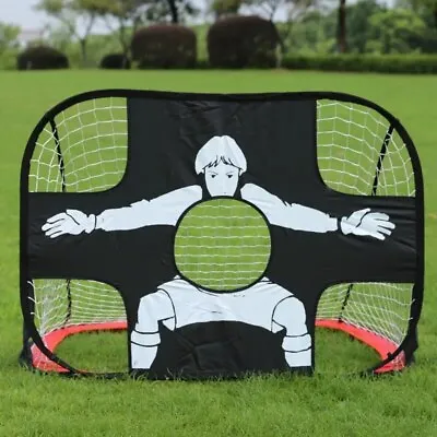 Folding Soccer Goal Portable Training Goal Children's Football Target Net Indoor • $28.19