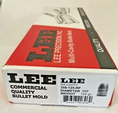 Lee 90306 6-Cavity Bullet Mold 38 SPL 357 Mag 38 Colt N. P. 38 S&W 358-125-RF • $59.91