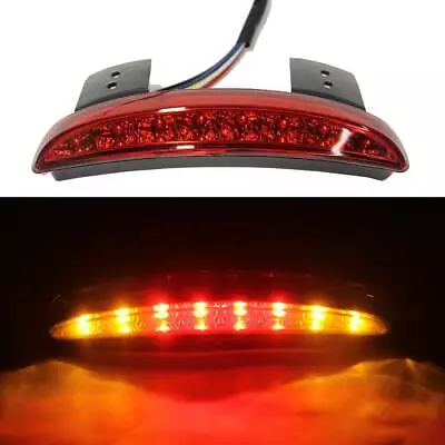 Motorcycle LED Turn Signals Brake Running License Plate Integrated Tail Light DM • $18.50