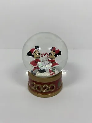 Disney Store 2020 Snow Globe Christmas Holiday Santa Claus Mickey And Minnie  • $55