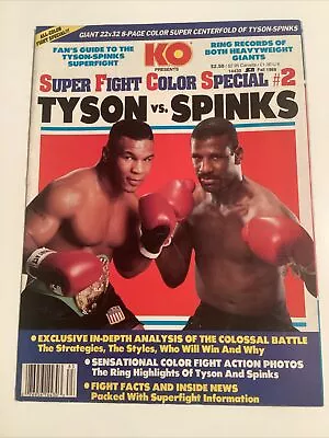 KO PRESENTS SUPER FIGHT COLOR SPECIAL #2 TYSON Vs SPINKS POSTER 1988 • £5