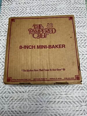 The Pampered Chef  8 Inch Mini Baker With Original Box New Never Used • $7.99