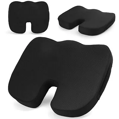 Memory Foam Cushion Seat Pillow Coccyx Orthopaedic Back Pain Relief Office Chair • £9.99