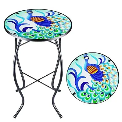 Arbuxzuy Patio Side Table Outdoor Mosaic Table Accent Coffee  Assorted Colors  • $38.05