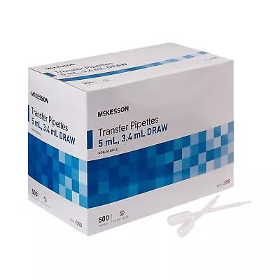 McKesson LDPE Transfer Pipette 5 ML 3.4 ML Draw Volume 5000 Pcs • $159.99