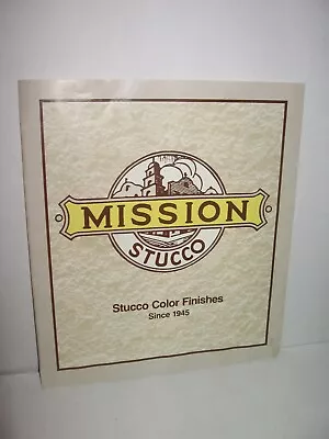 Mission Stucco Co. Vintage 1992 BROCHURE & COLOR CHART California Southwest • $10