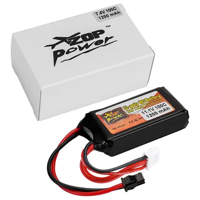 11.1V 3S 1200mAh LiPo Battery 100C SM 2 PIN Male For RC Car Car Drone Boat • £14.23