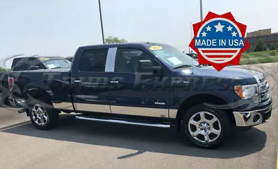 2009-2014 Ford F-150 Super Crew 6.5' Short Bed No Flare Rocker Panel Trim 304SS • $288.99