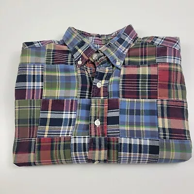 Vineyard Vines Men's Murray Patchwork Madras Button Down Shirt Size M EUC Rare • $39.99