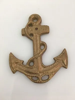 Vintage Solid Brass Anchor Wall Nautical Decoration Boat Decor Marine Ship Mount • $6.95