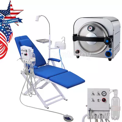 14L Dental Autoclave Steam Sterilizer Medical Sterilization/Dental Folding Chair • $469.20