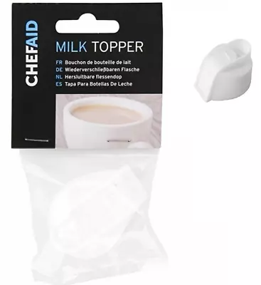 Milk Topper Cap Plastic Handy Top Pouring Reusable Fits Most Bottles Easy Pour • £2.98