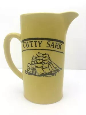 Cutty Sark Pitcher Scotch Whisky Yellow Ceramic Jug Bar Pitcher Pub Rare Vintage • $19.95