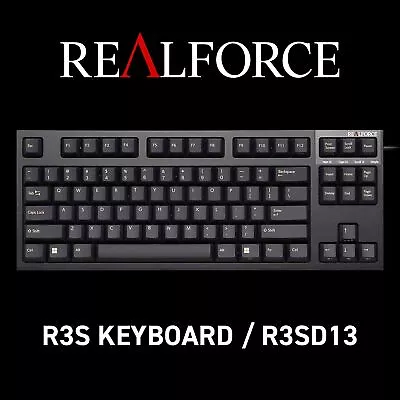 Topre REALFORCE R3S Keyboard R3SD13 USB US ANSI 30g Black • $389.33