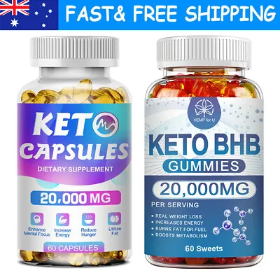 Keto Diet Gummies Ketones Advanced ACV Weight Loss Fat Burner Dietary Supplement • $19.96