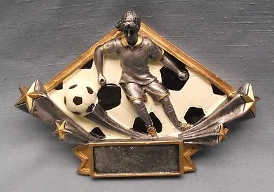 $11.95 • Buy Female Soccer Resin Plate Award Trophy Diamond DSR16